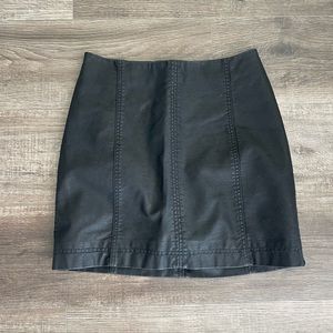 Free People Vegan Leather Skirt